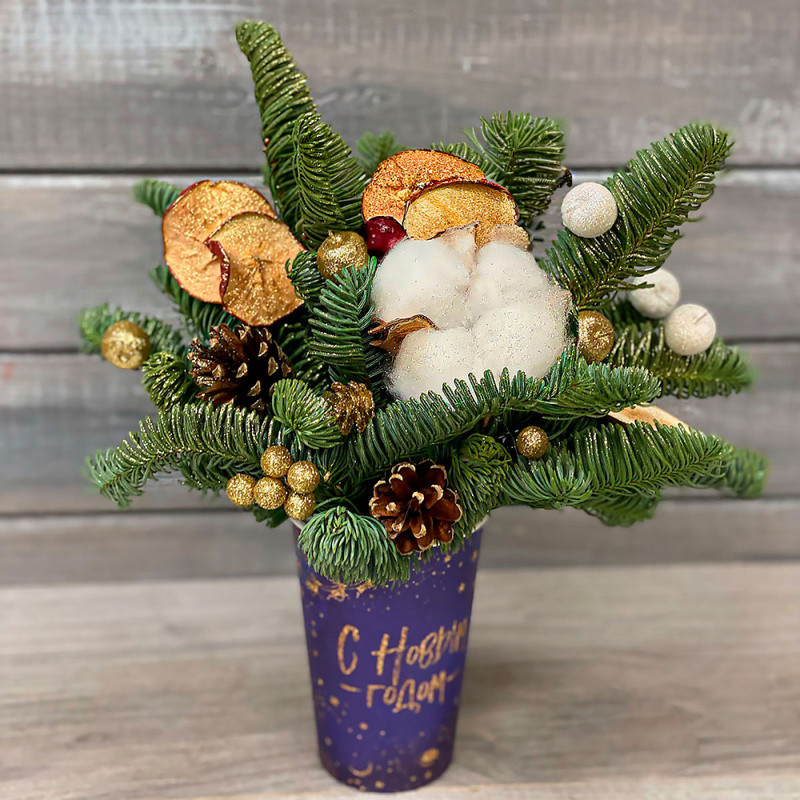 Novogodnyaya kompozitciya v stakane №1, standart