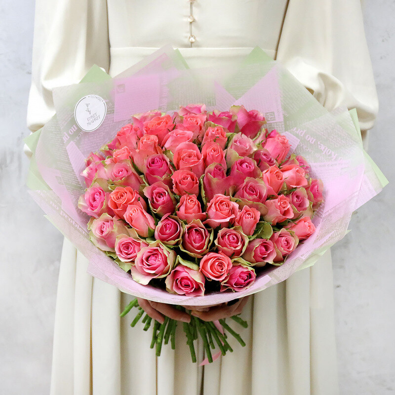 Bouquet of 51 roses - Romantic Kenya 40 cm., standart