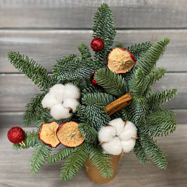 Novogodnyaya kompozitciya v stakane №5