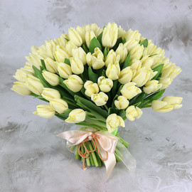 Buket iz 101 belogo tyul_pana