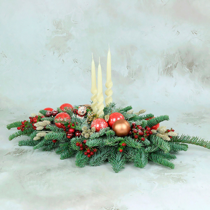 Novogodnyaya kompozitciya so svechami bol_shaya, standart