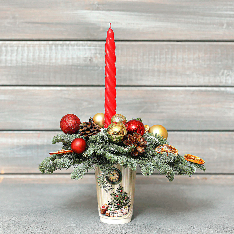 Novogodnyaya kompozitciya v stakane №11, standart