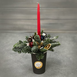 Novogodnyaya kompozitciya v stakane №9