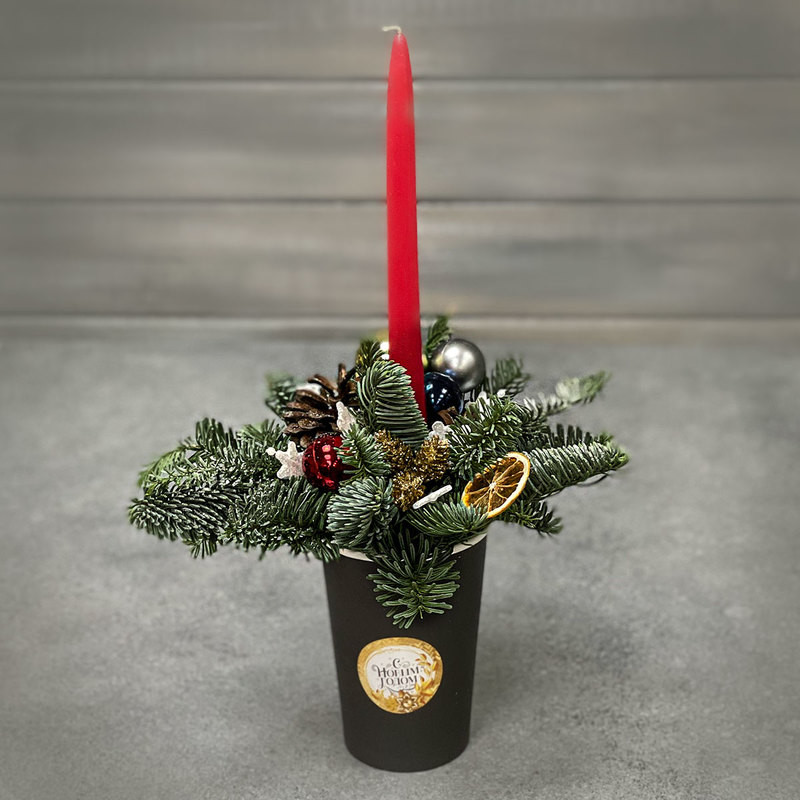 Novogodnyaya kompozitciya v stakane №9, standart