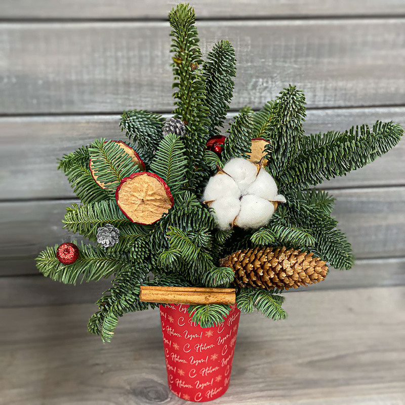 Novogodnyaya kompozitciya v stakane №6, standart