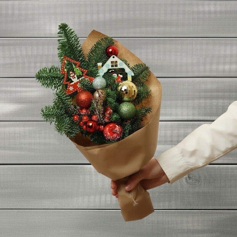 Novogodnij buket Elovij aromat, novogodnij buket elovij aromat