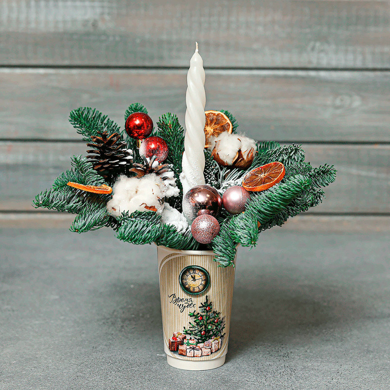 Novogodnyaya kompozitciya v stakane №14, standart