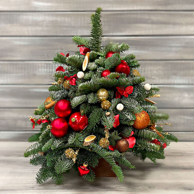 YOlka novogodnyaya krasnaya 40 sm, standart