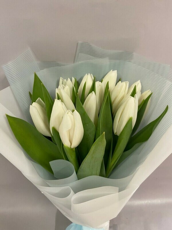 Букет белых тюльпанов, стандартный