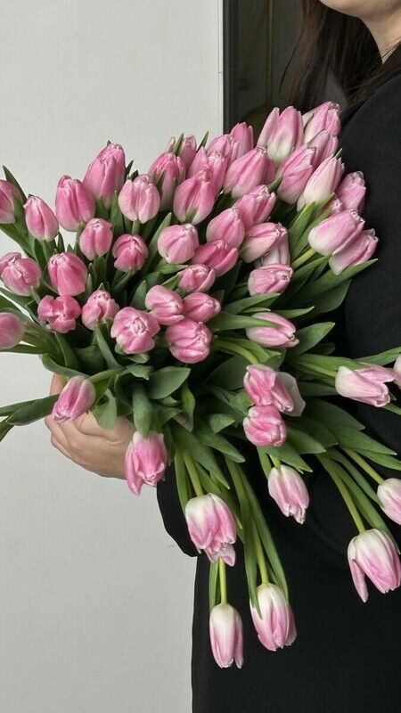 Букет розовых тюльпанов, стандартный