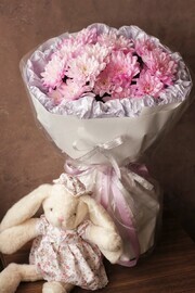 Buket hrizantem + igrushka - nabor