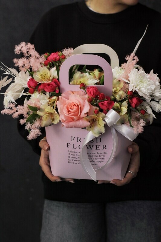 Цветы в сумочке "Lavanda", стандартный