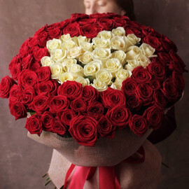 101 роза сердце