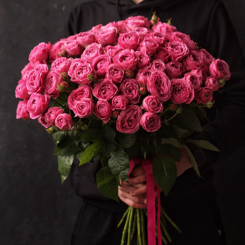 Пионовидные розы "Misty bubbles" 21 шт, стандартный