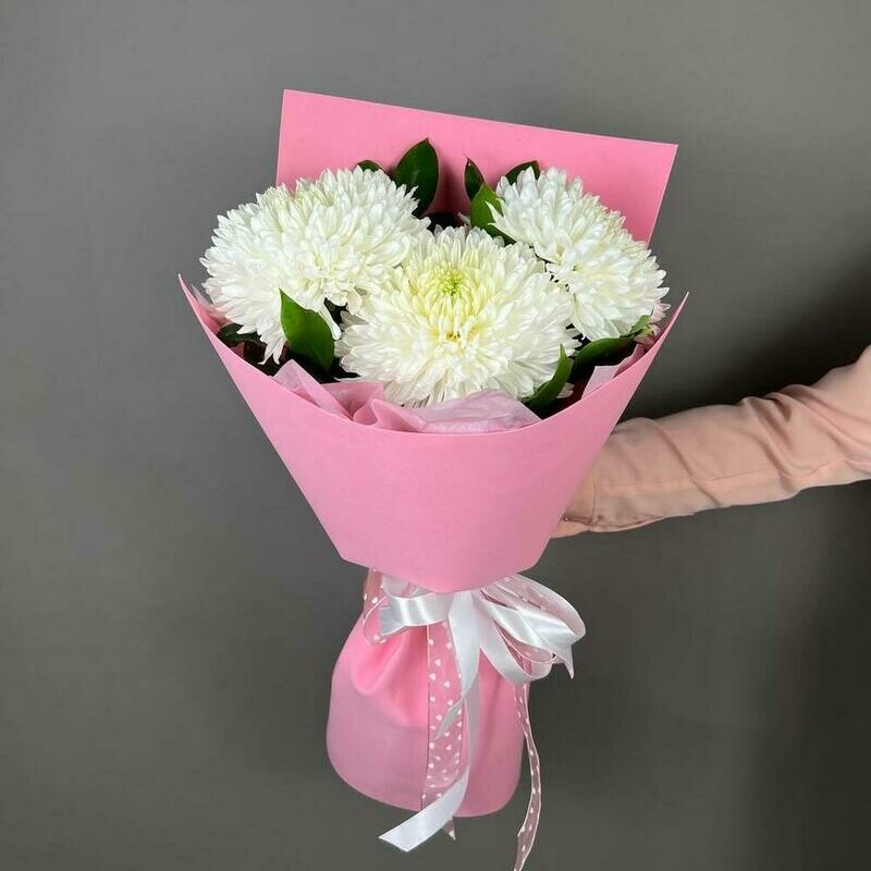 Букет белых хризантем, уменьшенный