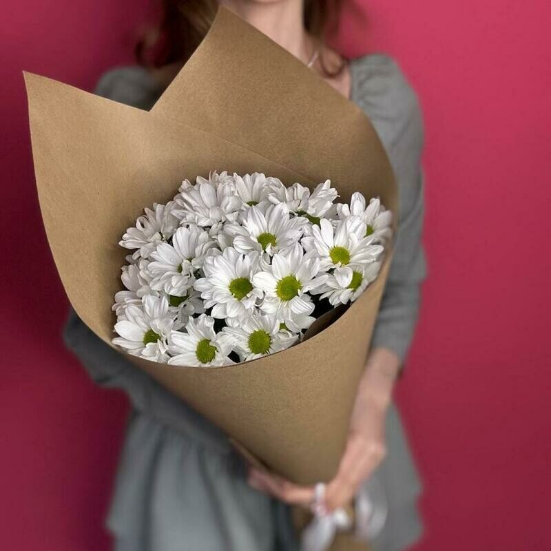 Букет из кустовых хризантем, уменьшенный