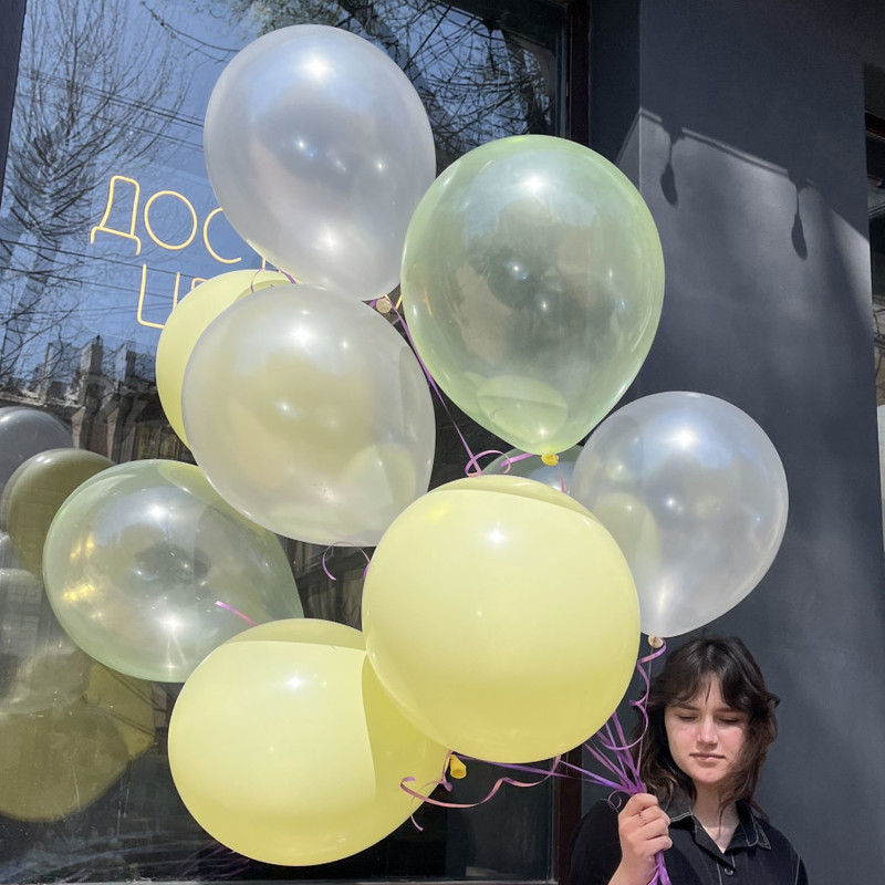 Набор воздушных шаров в желтых оттенках, стандартный