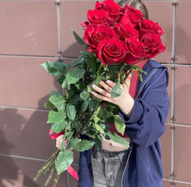 Visokie krupnie krasnie rozi Ekvador