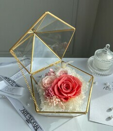 Цветочная шкатулка в розовом