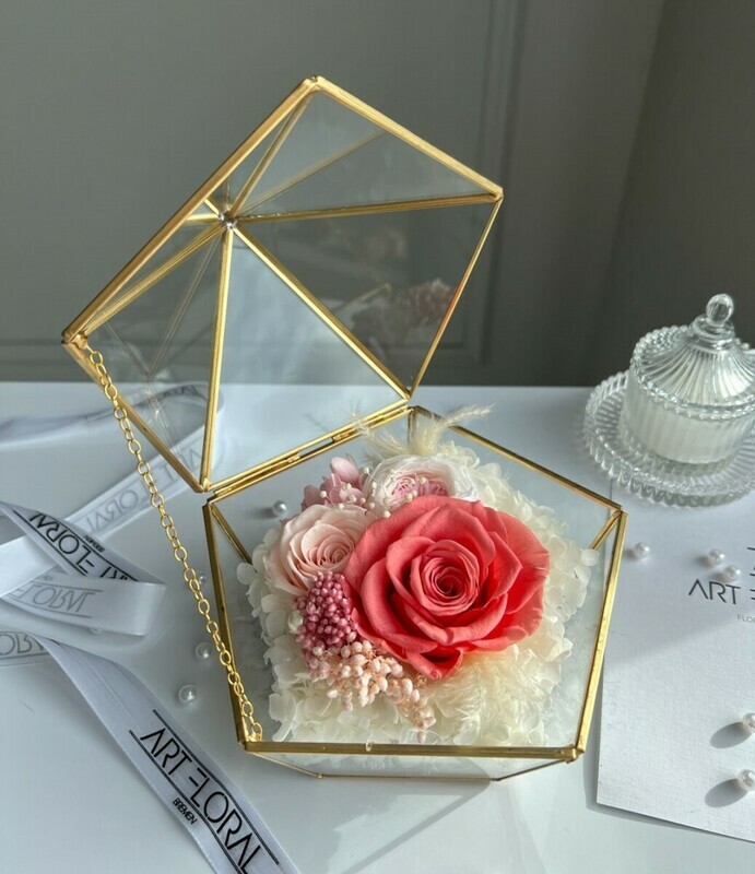 Цветочная шкатулка в розовом, цветочная шкатулка в розовом