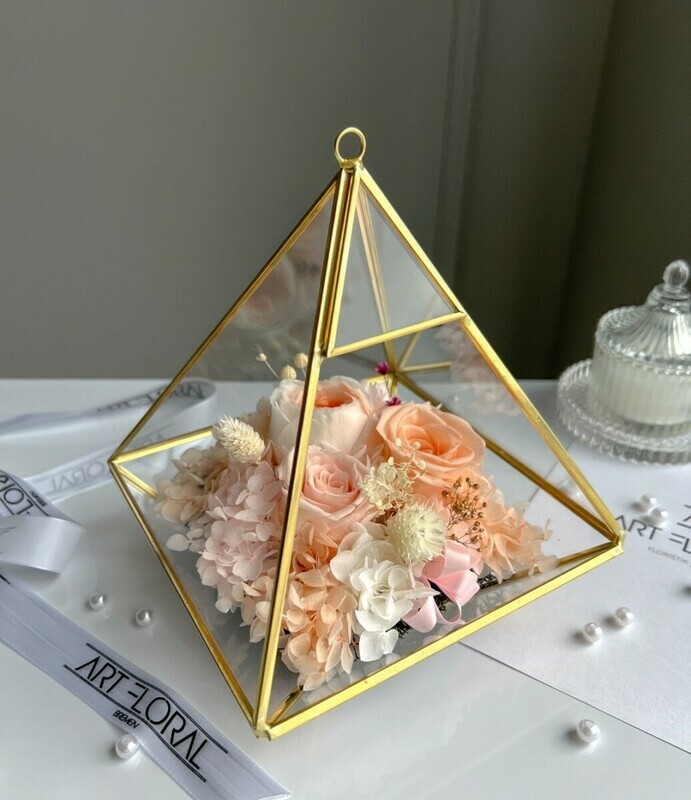 Цветочная пирамида в цвете шампань, цветочная пирамида в цвете шампань