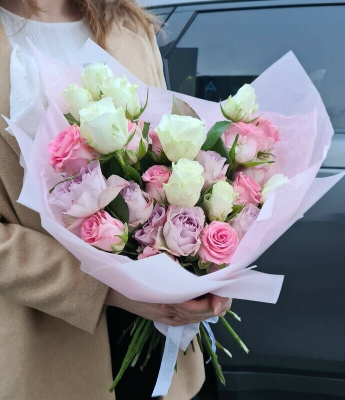 Акварель, 30 роз