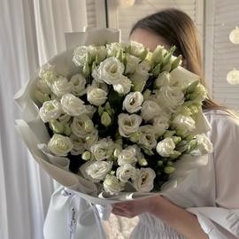 Mono buket: belaya eustoma import 9 vetok