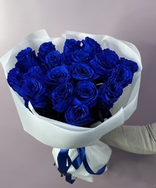 WOW buket iz sinih roz