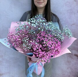 Большой букет из гипсофилы