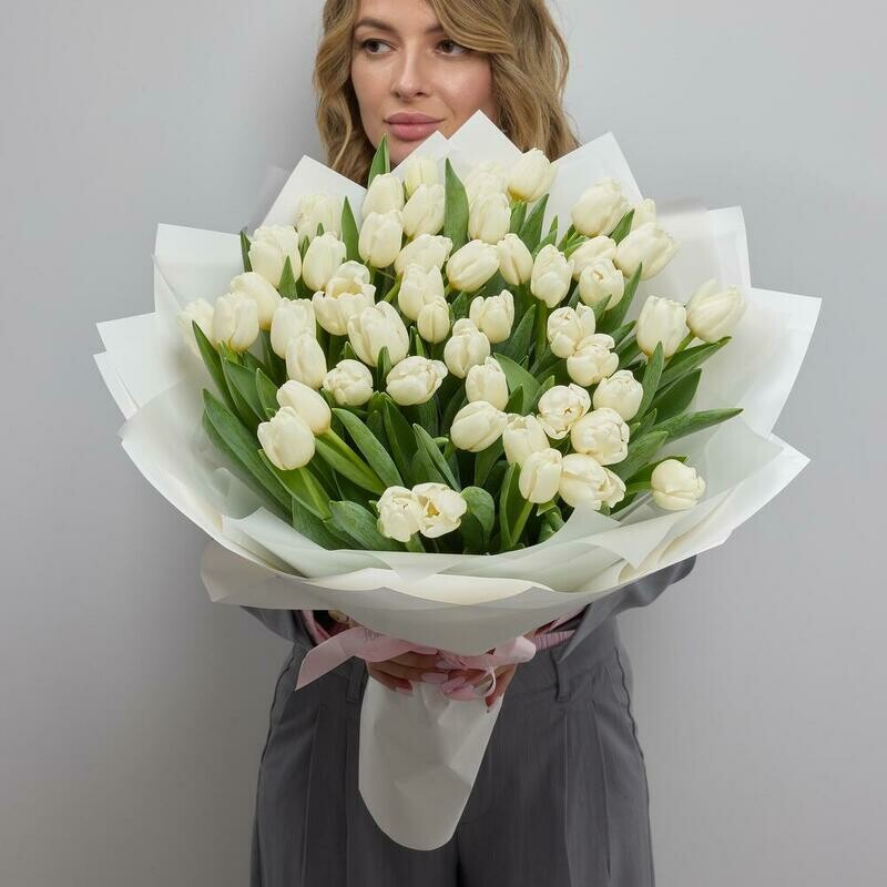 Vesennij buket iz 51 belogo tyul_pana, vesennij buket iz 51 belogo tyul_pana