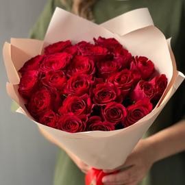  Букет из Красных Кенийских Роз 21шт