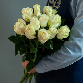 Букет 11 белых роз Эквадор 1012