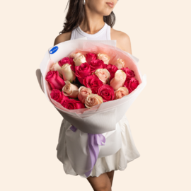 Buket iz 25 roz  50 sm