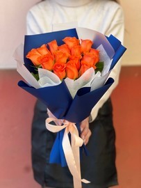 Букет из оранжевых роз